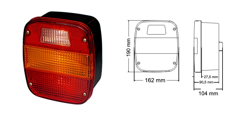 1900 - JGO.FAROS TRASERO TIPO VW